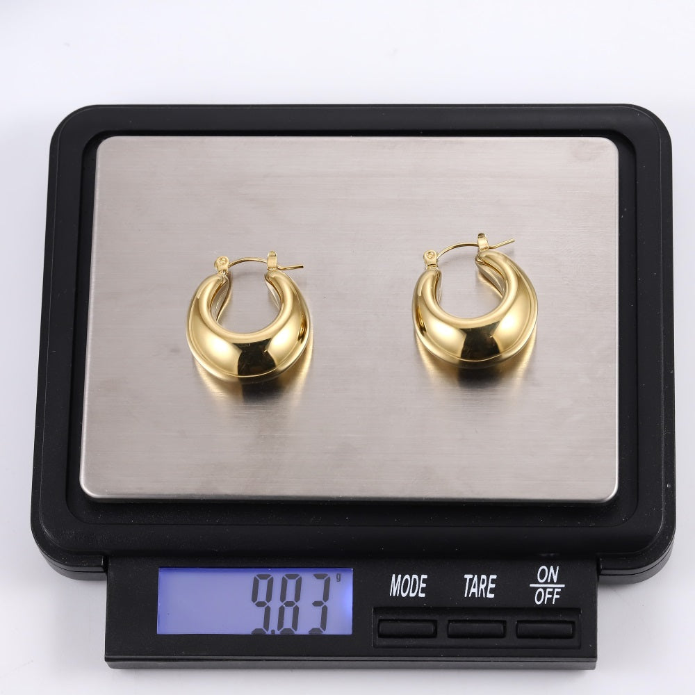 MESS60 STAINLESS STEEL HOLLOW EARRING