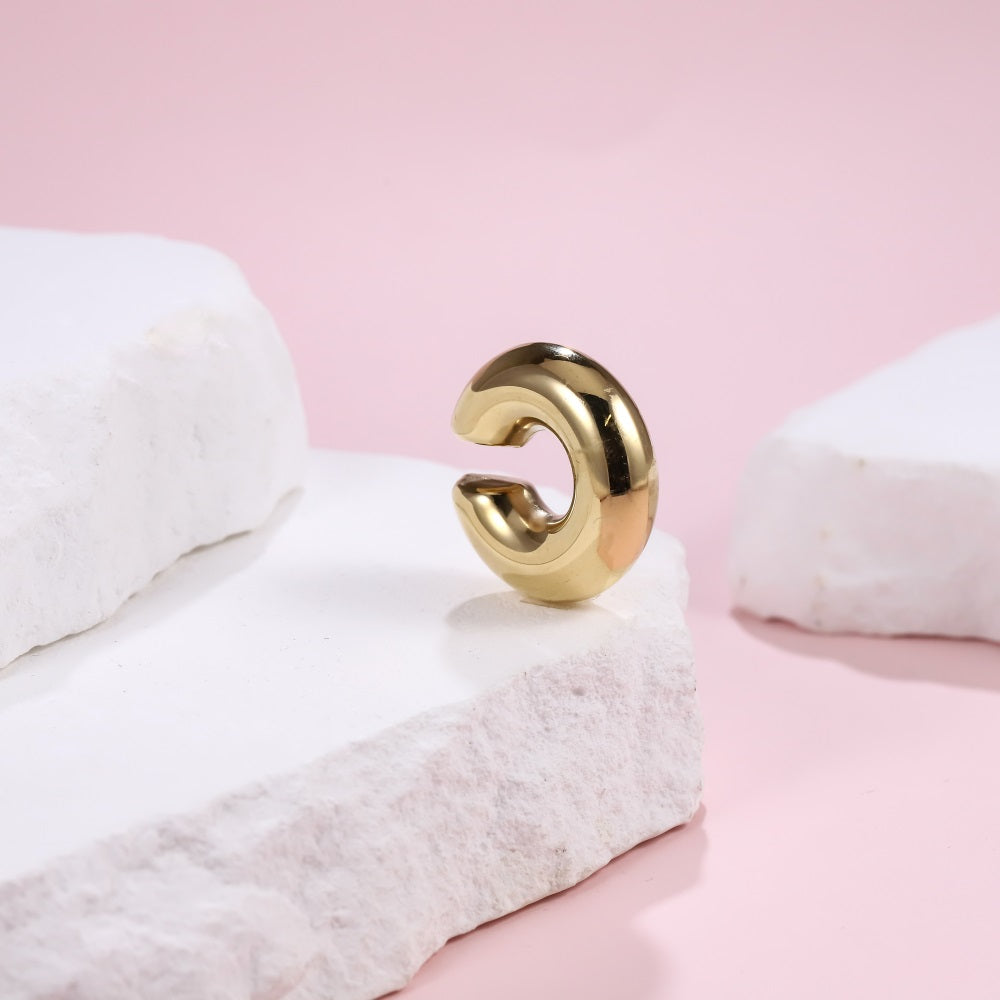 MESS61 STAINLESS STEEL HOLLOW EAR CUFF (BY PIECE)