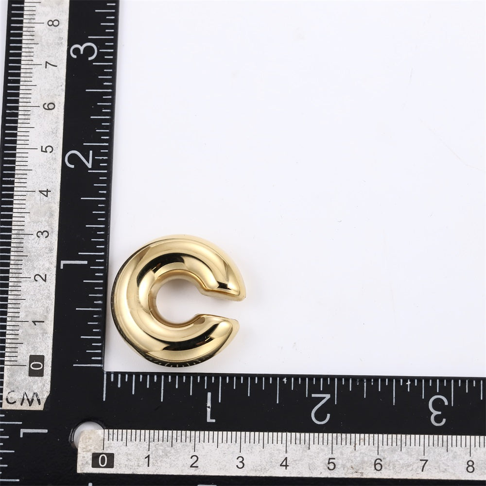 MESS61 STAINLESS STEEL HOLLOW EAR CUFF (BY PIECE)