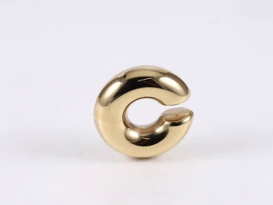 MESS61 STAINLESS STEEL HOLLOW EAR CUFF (BY PIECE)