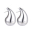 MESS63 STAINLESS STEEL CHUNKY TEARDROP HOLLOW EARRING