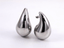 MESS63 STAINLESS STEEL CHUNKY TEARDROP HOLLOW EARRING