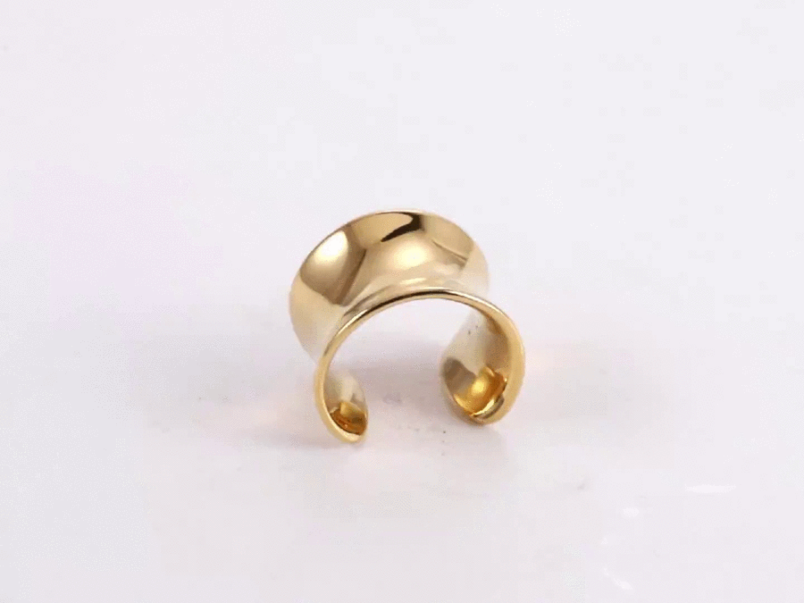 MESS65 STAINLESS STEEL CHUNKY CURVED EAR CUFF (BY PIECE)