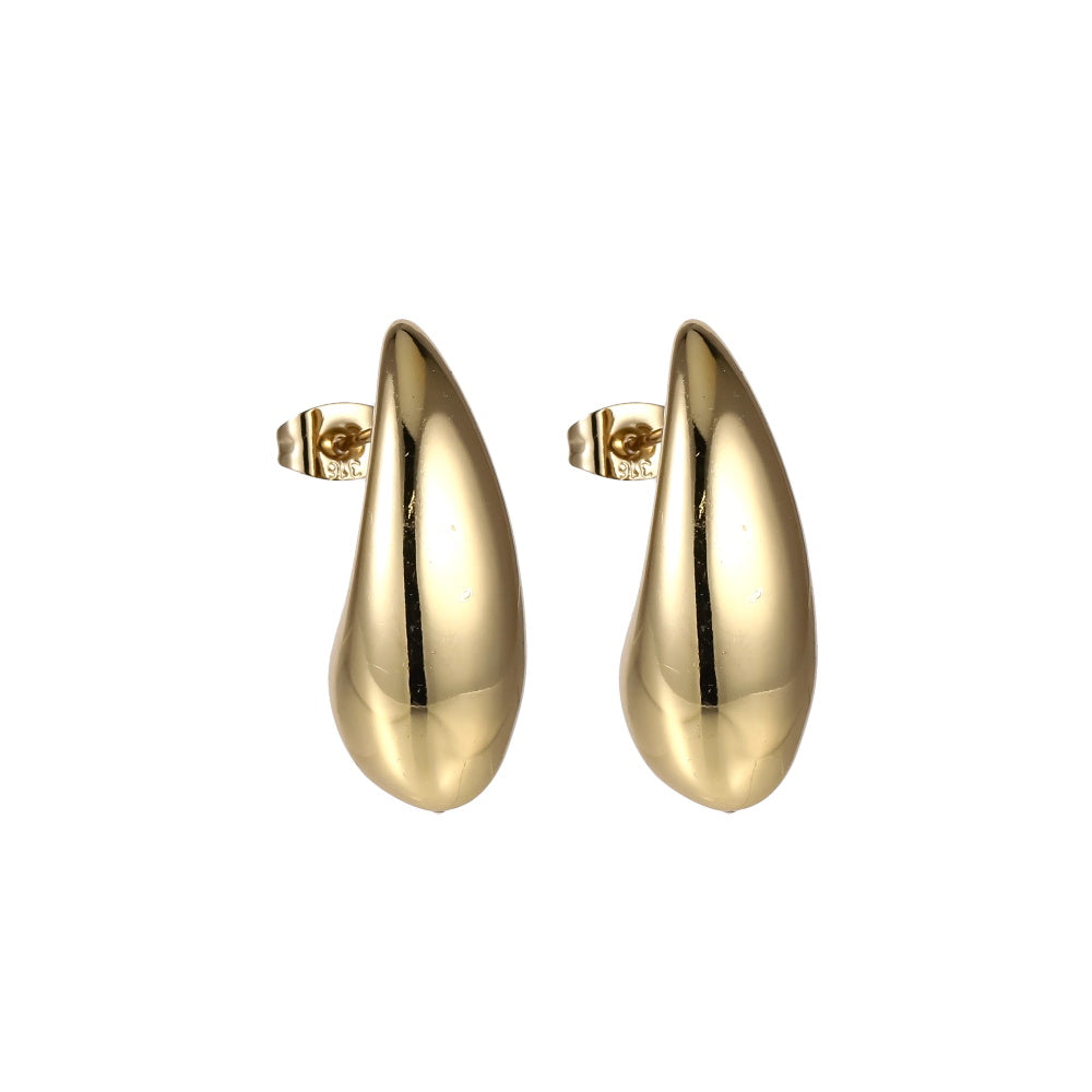 MESS68 STAINLESS STEEL WATER DROP STUD EARRING