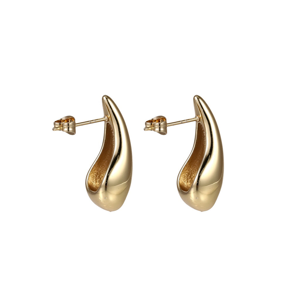 MESS68 STAINLESS STEEL WATER DROP STUD EARRING