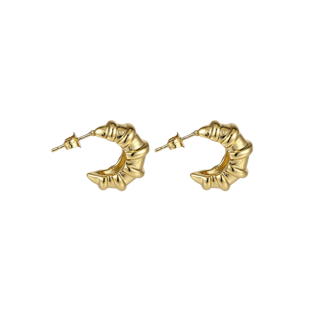 MESS69 STAINLESS STEEL CROISSANT STUD EARRING