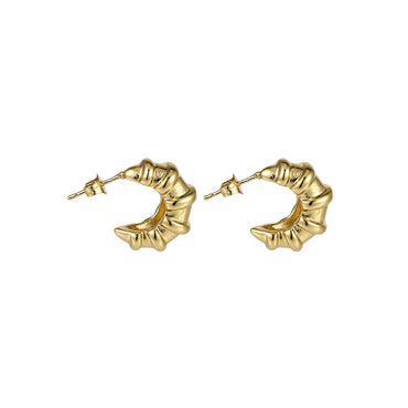 MESS69 STAINLESS STEEL CROISSANT STUD EARRING