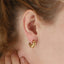 MESS69 STAINLESS STEEL CROISSANT STUD EARRING