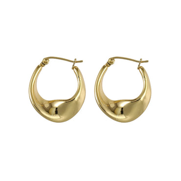 MESS70 STAINLESS STEEL TWISTED HOOP EARRING