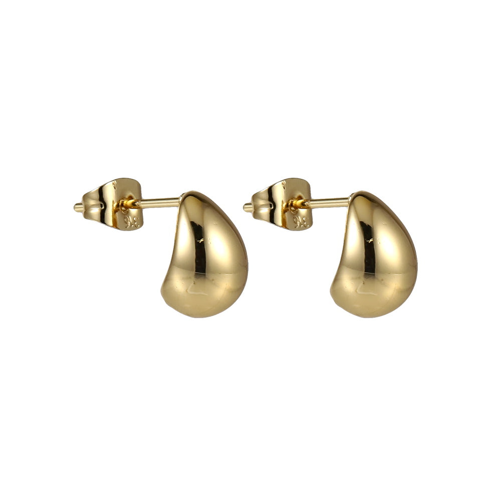 MESS72 STAINLESS STEEL SMALL WATERDROP STUD EARRING