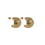 MESS73 STAINLESS STEEL ROUND EARRING WITH ORGANIC TEXTURE