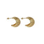 MESS73 STAINLESS STEEL ROUND EARRING WITH ORGANIC TEXTURE