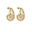 MESS74 STAINLESS STEEL HOLLOW WATERDROP EARRING