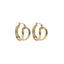 MESS75 STAINLESS STEEL DOUBLE LINE HOOP EARRING