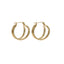 MESS75 STAINLESS STEEL DOUBLE LINE HOOP EARRING