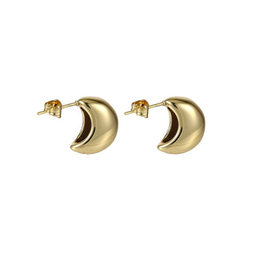 MESS76 STAINLESS STEEL SMOOTH STUD EARRING