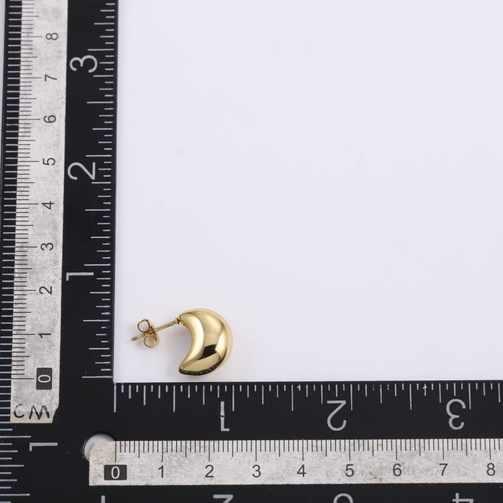 MESS76 STAINLESS STEEL SMOOTH STUD EARRING