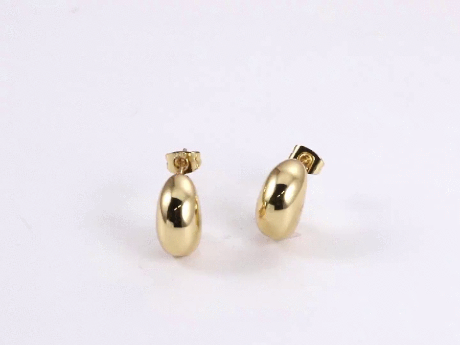 MESS76 STAINLESS STEEL SMOOTH STUD EARRING