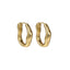MESS77 STAINLESS STEEL ORGANIC SHAPE HOOP EARRING
