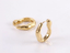 MESS77 STAINLESS STEEL ORGANIC SHAPE HOOP EARRING