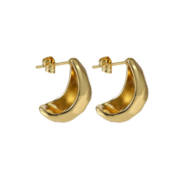 MESS78 STAINLESS STEEL TEARDROP EARRING WITH FACTED