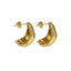 MESS78 STAINLESS STEEL TEARDROP EARRING WITH FACTED