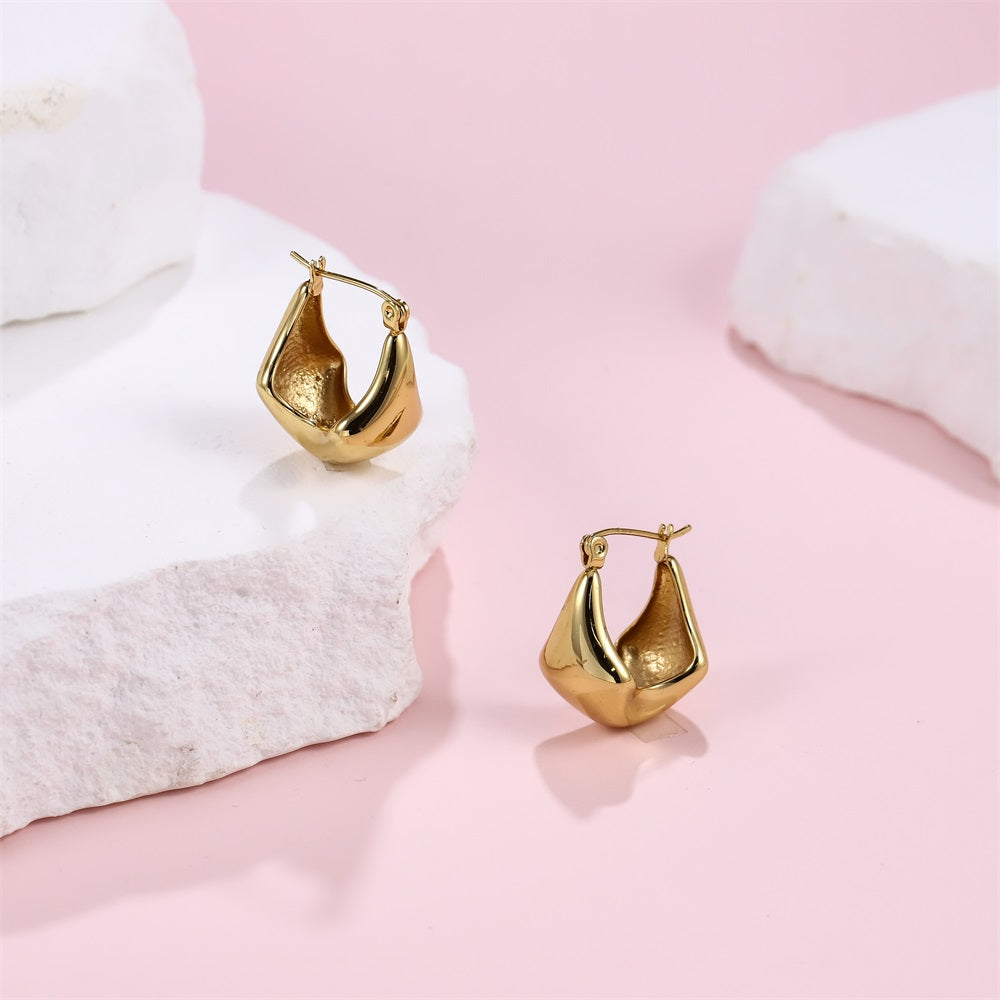 MESS80 STAINLESS STEEL HOOP EARRING