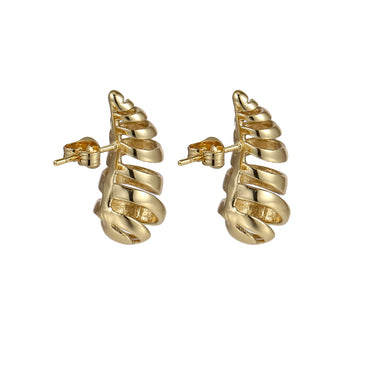 MESS82 STAINLESS STEEL SPIRAL TEARDROP EARRING