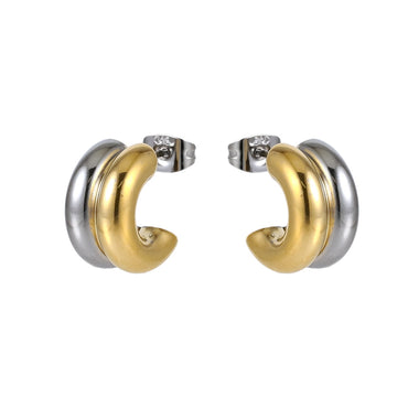 MESS84 STAINLESS STEEL C-SHAPED STUD EARRING