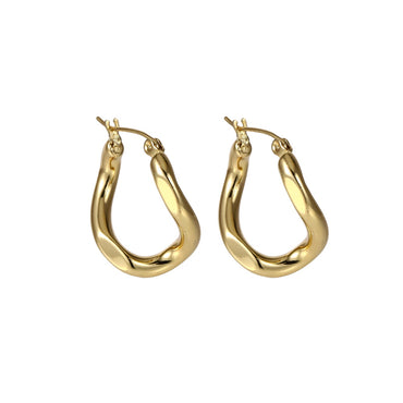 MESS89 STAINLESS STEEL CURB CHAIN LINK EARRING