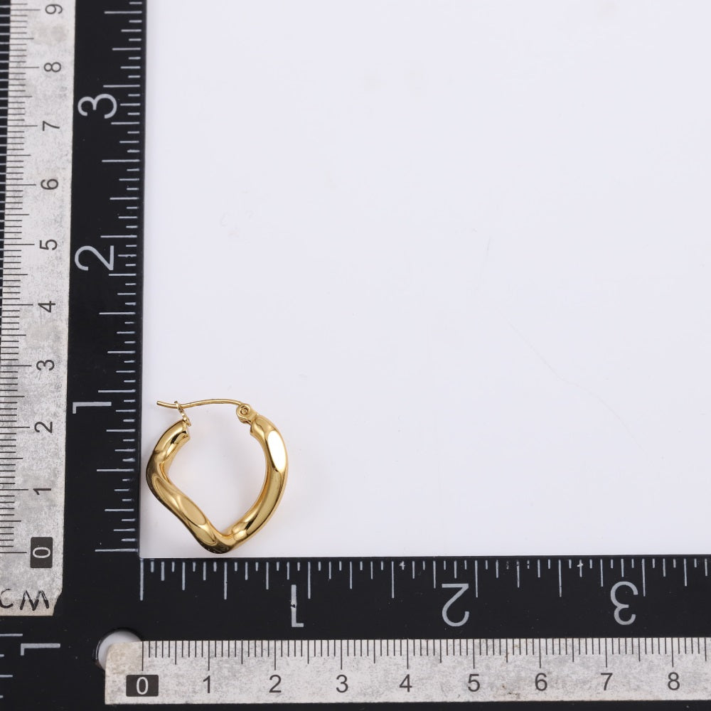 MESS89 STAINLESS STEEL CURB CHAIN LINK EARRING