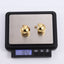 MESS91 STAINLESS STEEL HALF ROUND HOLLOW EARRING