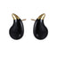 MESS92 STAINLESS STEEL TEARDROP EARRING WITH EPOXY