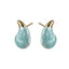 MESS92 STAINLESS STEEL TEARDROP EARRING WITH EPOXY