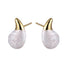 MESS92 STAINLESS STEEL TEARDROP EARRING WITH EPOXY