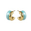 MESS93 STAINLESS STEEL C-SHAPED EARRING WITH EPOXY