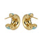 MESS93 STAINLESS STEEL C-SHAPED EARRING WITH EPOXY