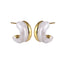 MESS93 STAINLESS STEEL C-SHAPED EARRING WITH EPOXY