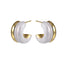MESS93 STAINLESS STEEL C-SHAPED EARRING WITH EPOXY