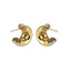 MESS93 STAINLESS STEEL C-SHAPED EARRING WITH EPOXY