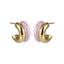 MESS93 STAINLESS STEEL C-SHAPED EARRING WITH EPOXY