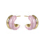 MESS93 STAINLESS STEEL C-SHAPED EARRING WITH EPOXY
