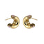 MESS93 STAINLESS STEEL C-SHAPED EARRING WITH EPOXY