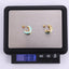 MESS93 STAINLESS STEEL C-SHAPED EARRING WITH EPOXY