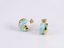 MESS93 STAINLESS STEEL C-SHAPED EARRING WITH EPOXY