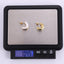 MESS93 STAINLESS STEEL C-SHAPED EARRING WITH EPOXY