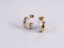 MESS93 STAINLESS STEEL C-SHAPED EARRING WITH EPOXY