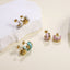 MESS93 STAINLESS STEEL C-SHAPED EARRING WITH EPOXY