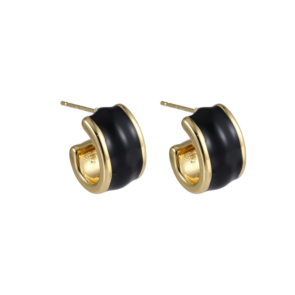 MESS94 STAINLESS STEEL EARRING WITH EPOXY