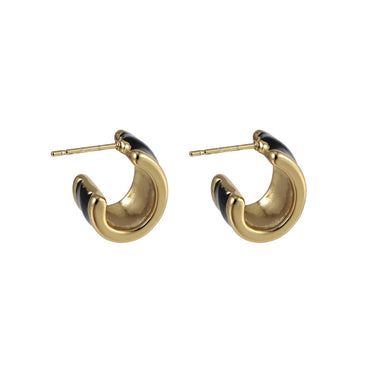 MESS94 STAINLESS STEEL EARRING WITH EPOXY